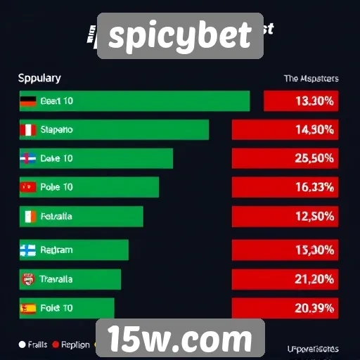Estatísticas de popularidade do site Spicybet